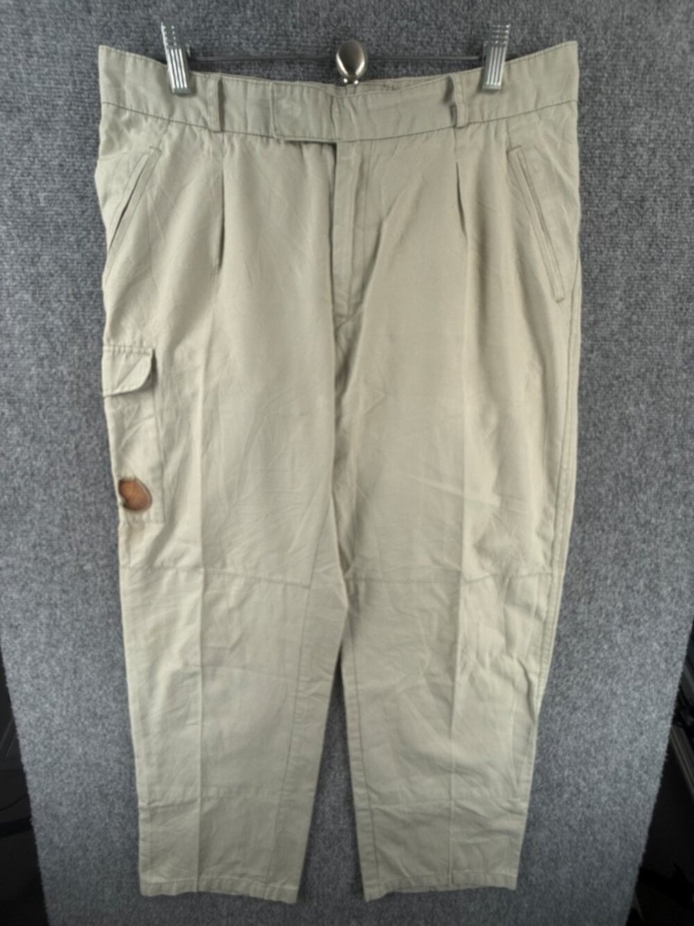 VTG Fjallraven Gronlands Jeans Pants 52 Hiking Men Beige Outdoors ACTL 35X30